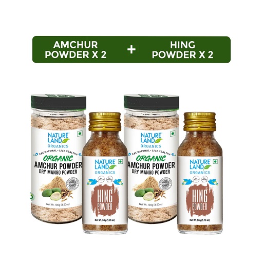 Organic Amchur Powder 100 Gm+Organic Hing Powder 50 Gm(Pack of 2)